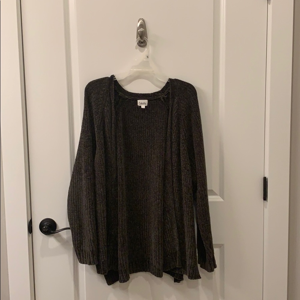 Olive green cardigan